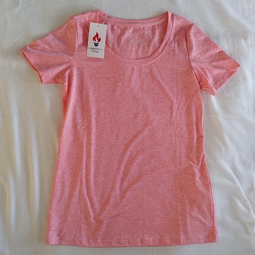 Liberty Pro Reflective Coral Scoop Neck Tee Shirt